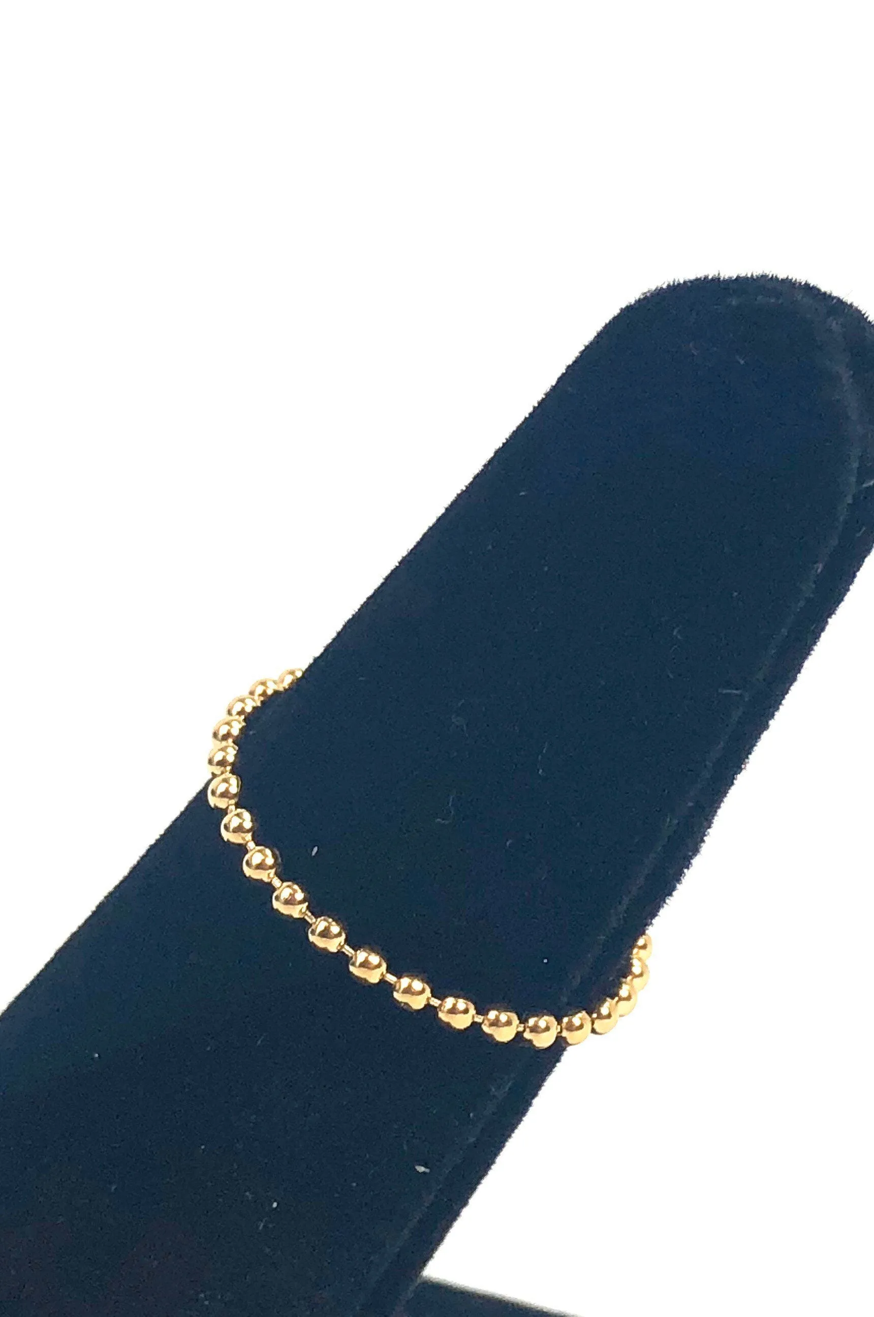 14KGF Bead chain ring , 14K gold filled , SKU # 405BR8