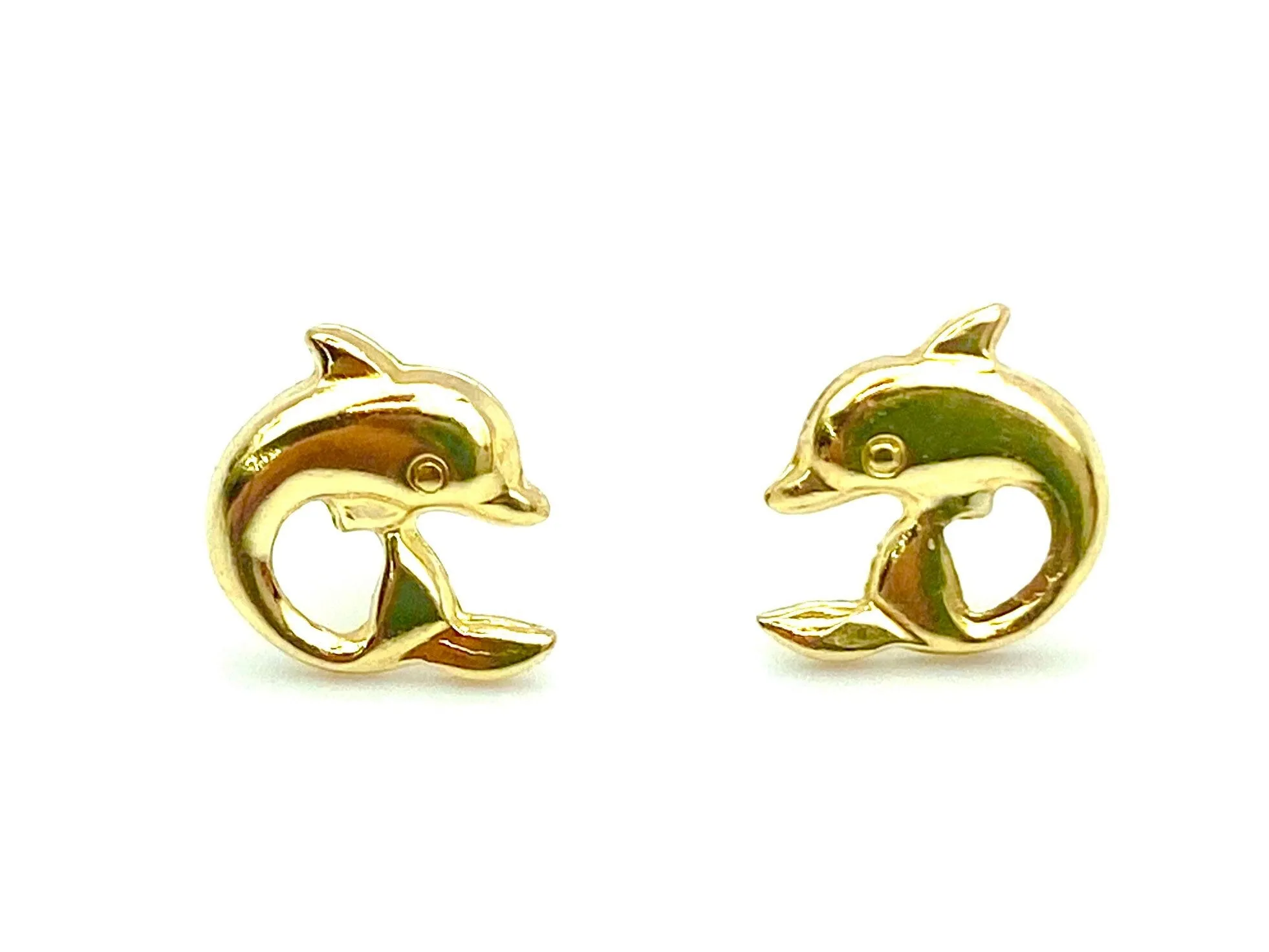 14KGF Dolphin Studs , Sku#2019-4