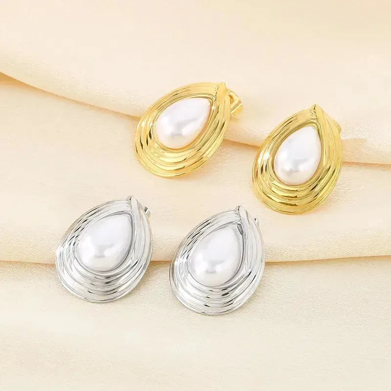 18K Gold Plated Vintage Style Ear Studs