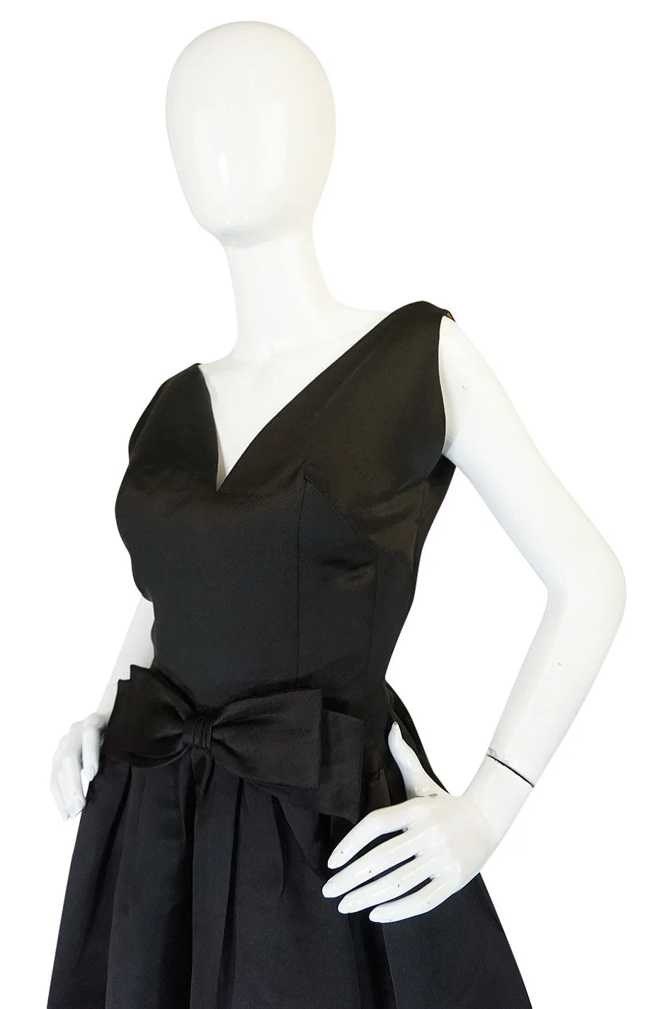 1950s Stunning Demi-Couture Level Helga Silk Satin Dress