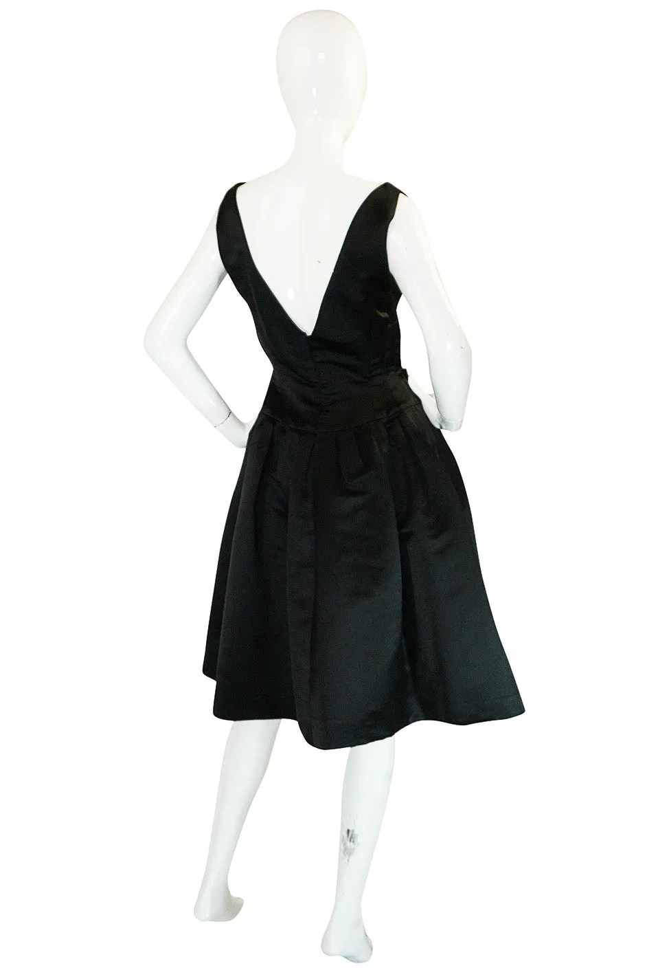 1950s Stunning Demi-Couture Level Helga Silk Satin Dress