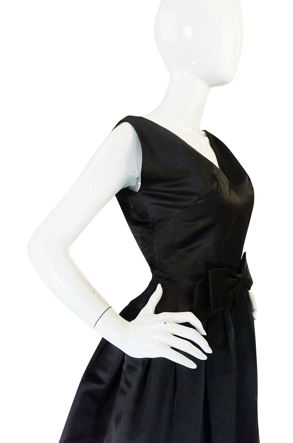 1950s Stunning Demi-Couture Level Helga Silk Satin Dress