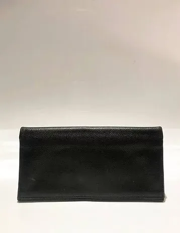 1990s YVES SAINT LAURENT STUD NAVY BLUE WALLET