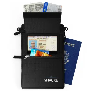 2 in 1 Belt & Neck Wallet Hybrid - RFID Passport Holder