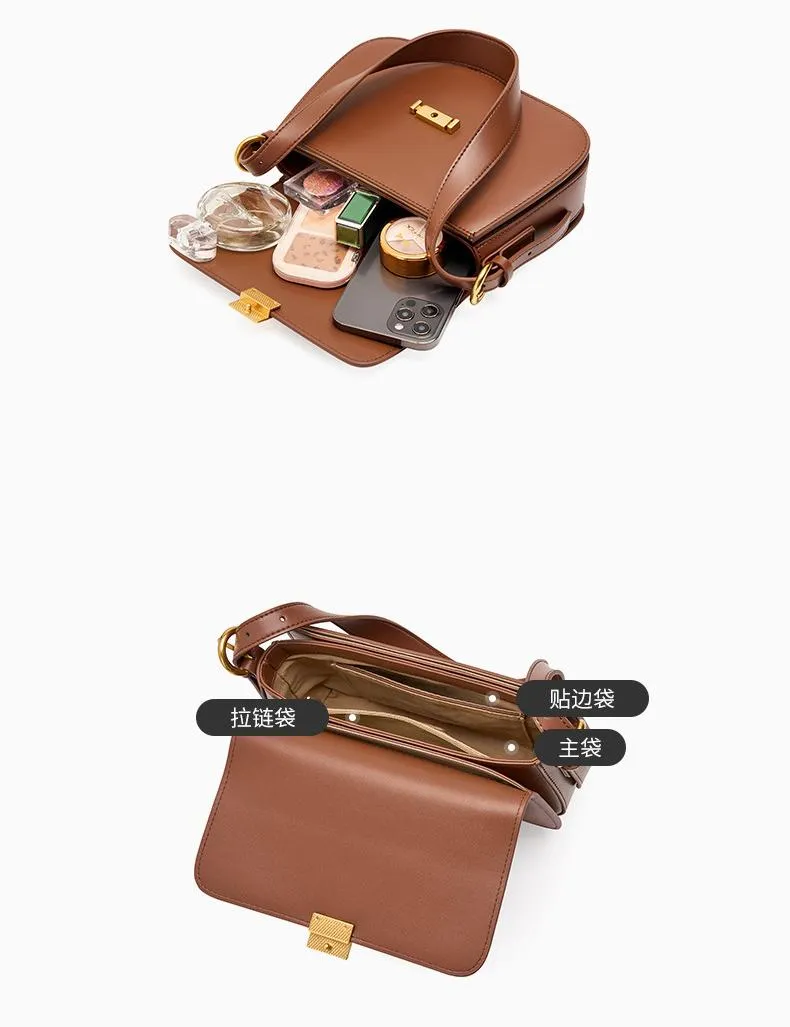 2024 new summer fashion underarm crossbody bag 2126 brown