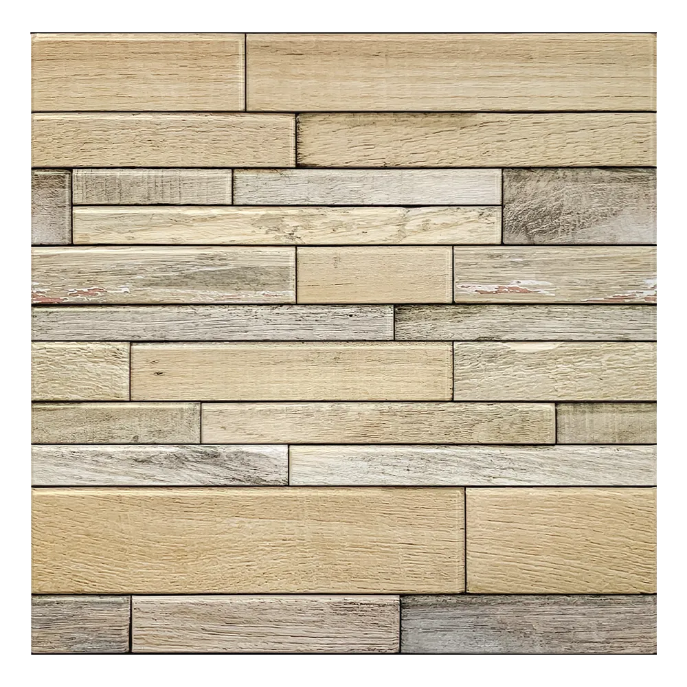 3D Shiplap Wood Peel and Stick Wall Tile