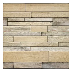 3D Shiplap Wood Peel and Stick Wall Tile