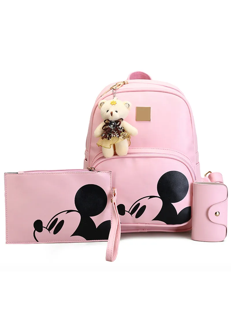 3Pcs/Set Backpack School Bags For Girls Composite