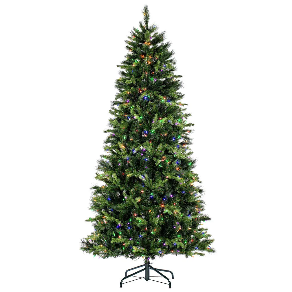 6.5' x 39" Southern Mixed Spruce Artificial Christmas Tree LED Colored Lights