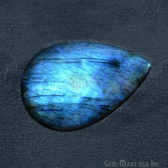 AAAmazing Labradorite 36x23mm Stunning Blue Fire Gem Cabochon