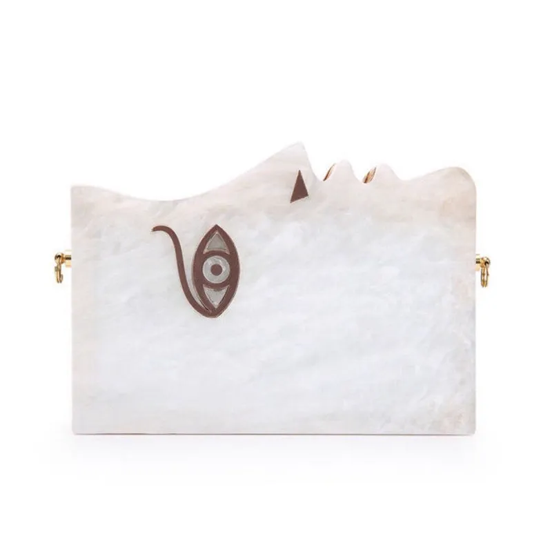 Abstract Face Evening Bag