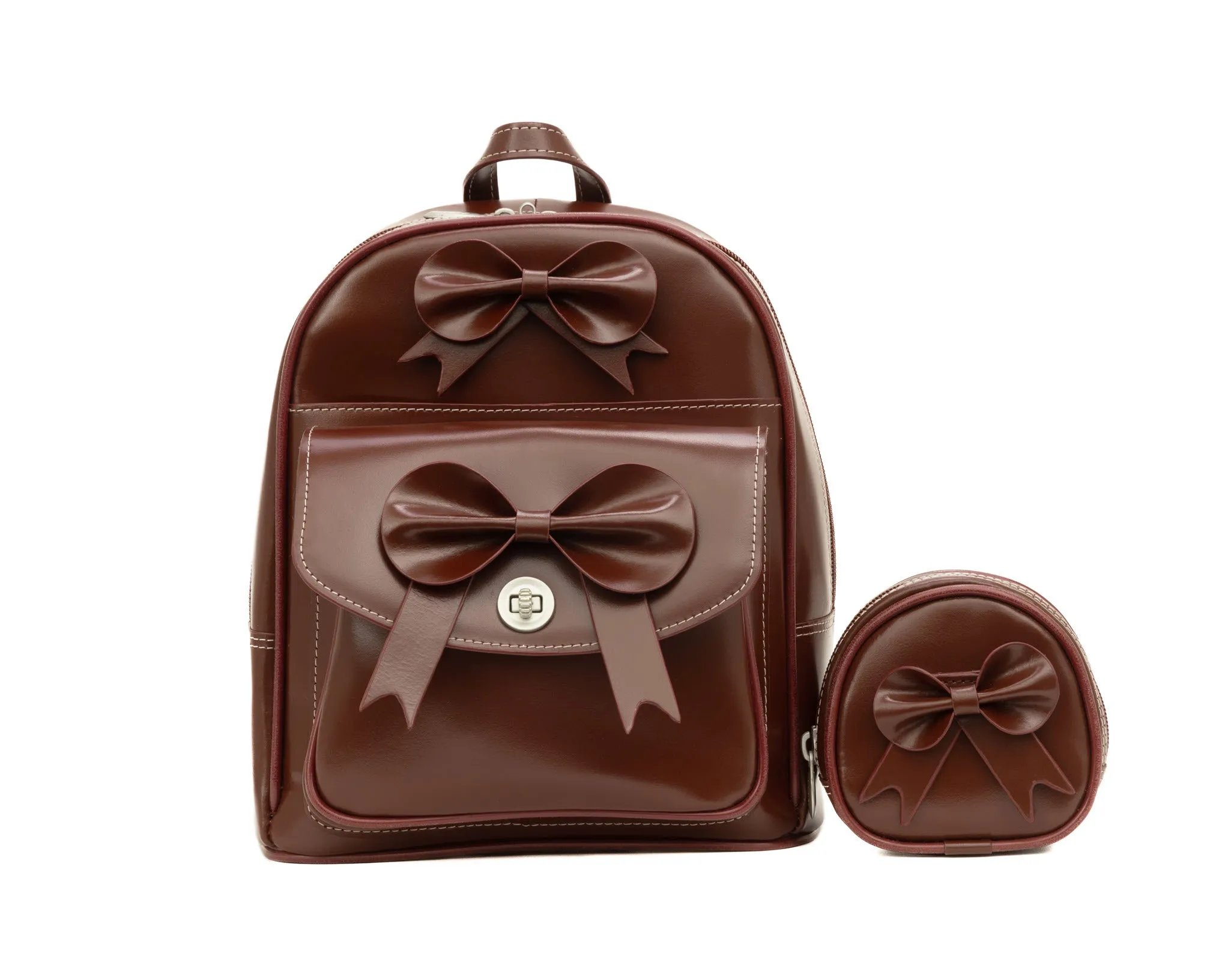 ACADIA | Leather Mini Bow Backpack