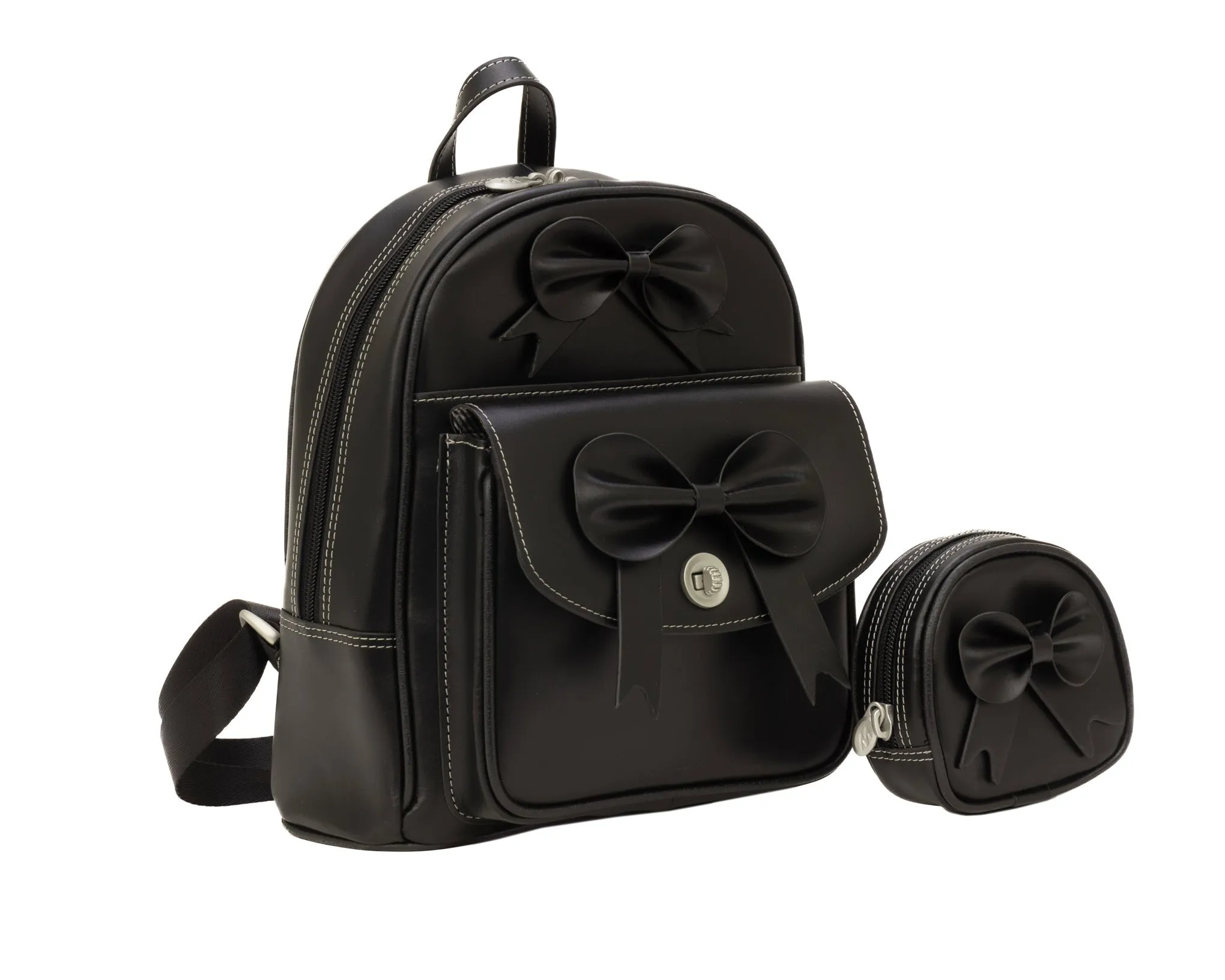 ACADIA | Leather Mini Bow Backpack