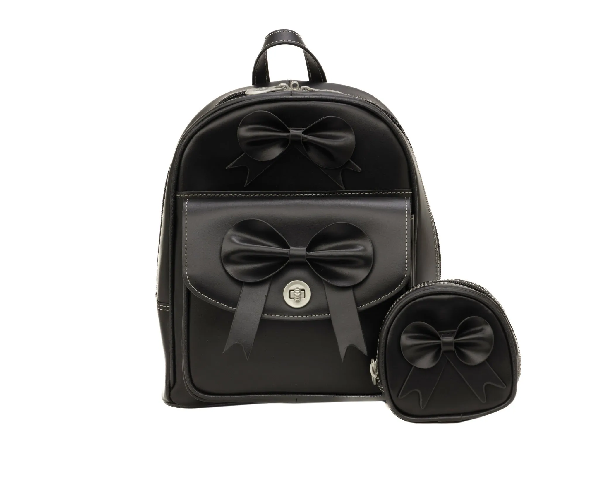 ACADIA | Leather Mini Bow Backpack