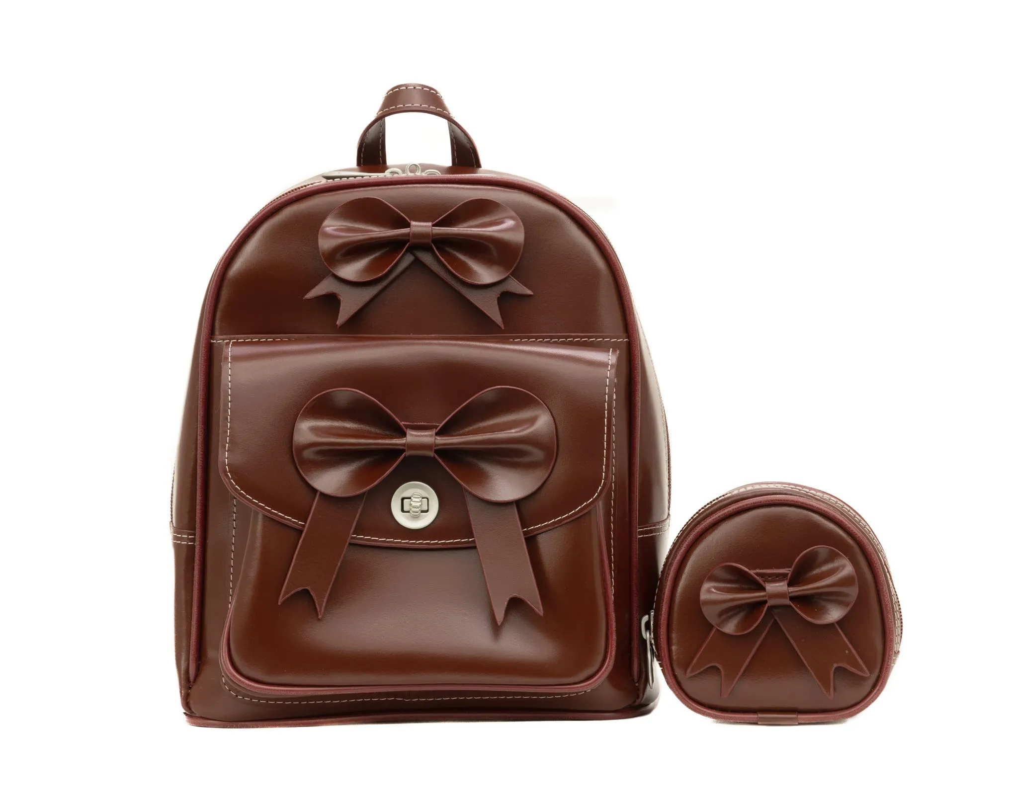 ACADIA | Leather Mini Bow Backpack