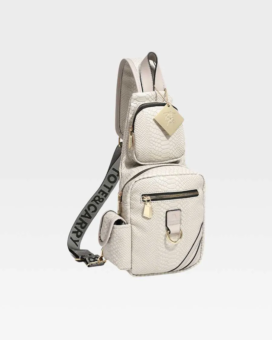 Apollo 1 Tear Drop Crossbody Bag in Grey