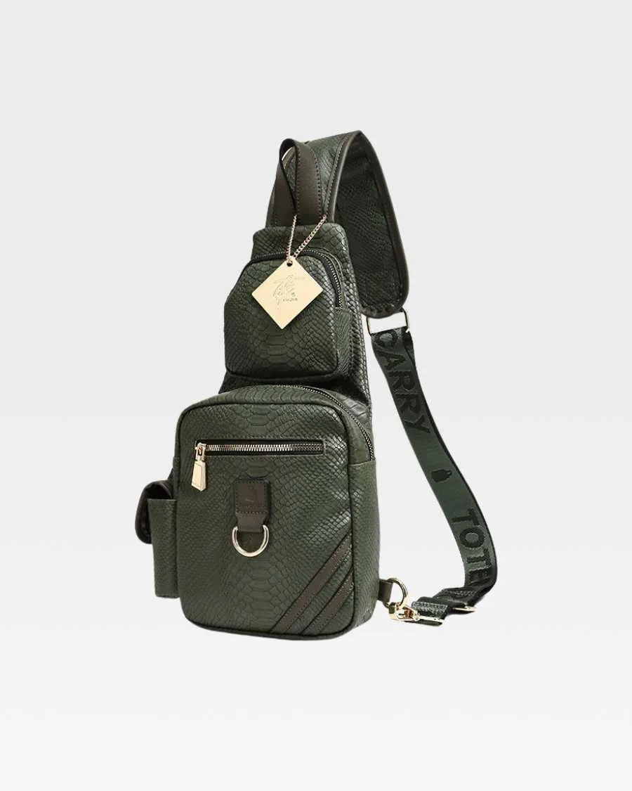 Apollo 1 Tear Drop Crossbody Bag in Olive