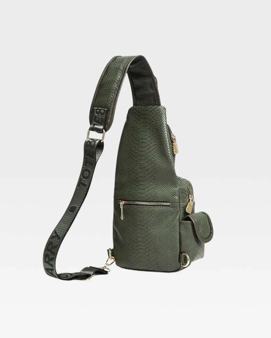 Apollo 1 Tear Drop Crossbody Bag in Olive