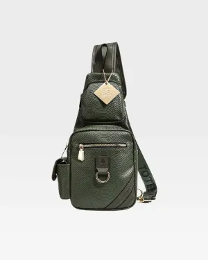 Apollo 1 Tear Drop Crossbody Bag in Olive