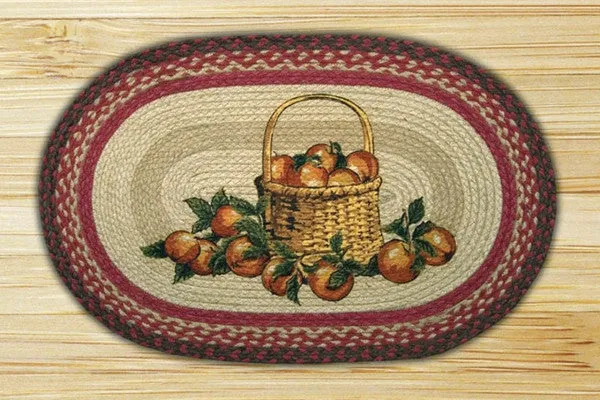 Apple Basket Oval Patch Rug