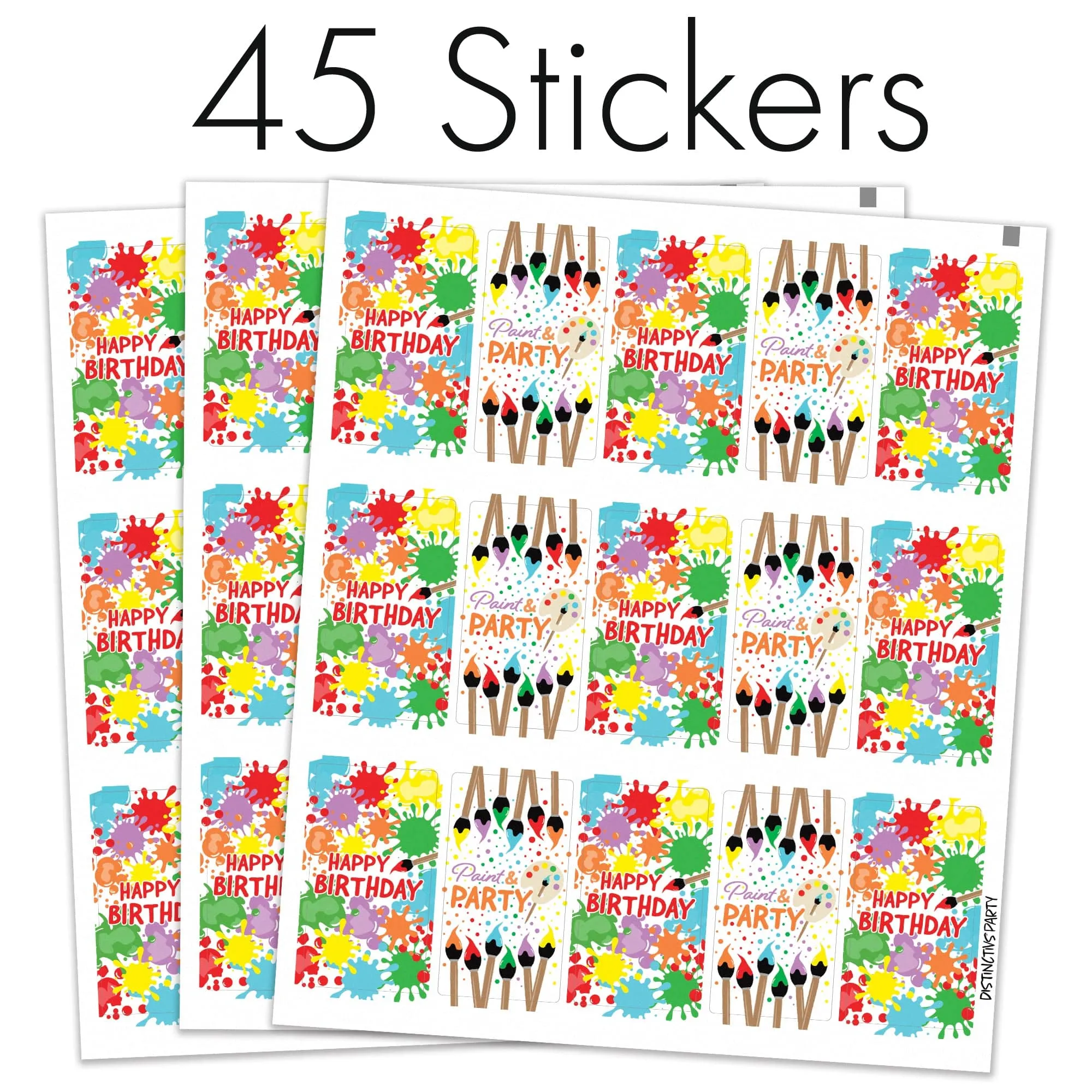 Art & Painting: Kid's Birthday - Hershey's Miniatures Candy Bar Wrappers Stickers - 45 Stickers