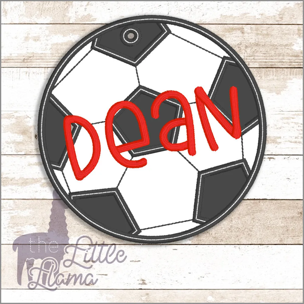 Bag Soccer Ball Name Tag