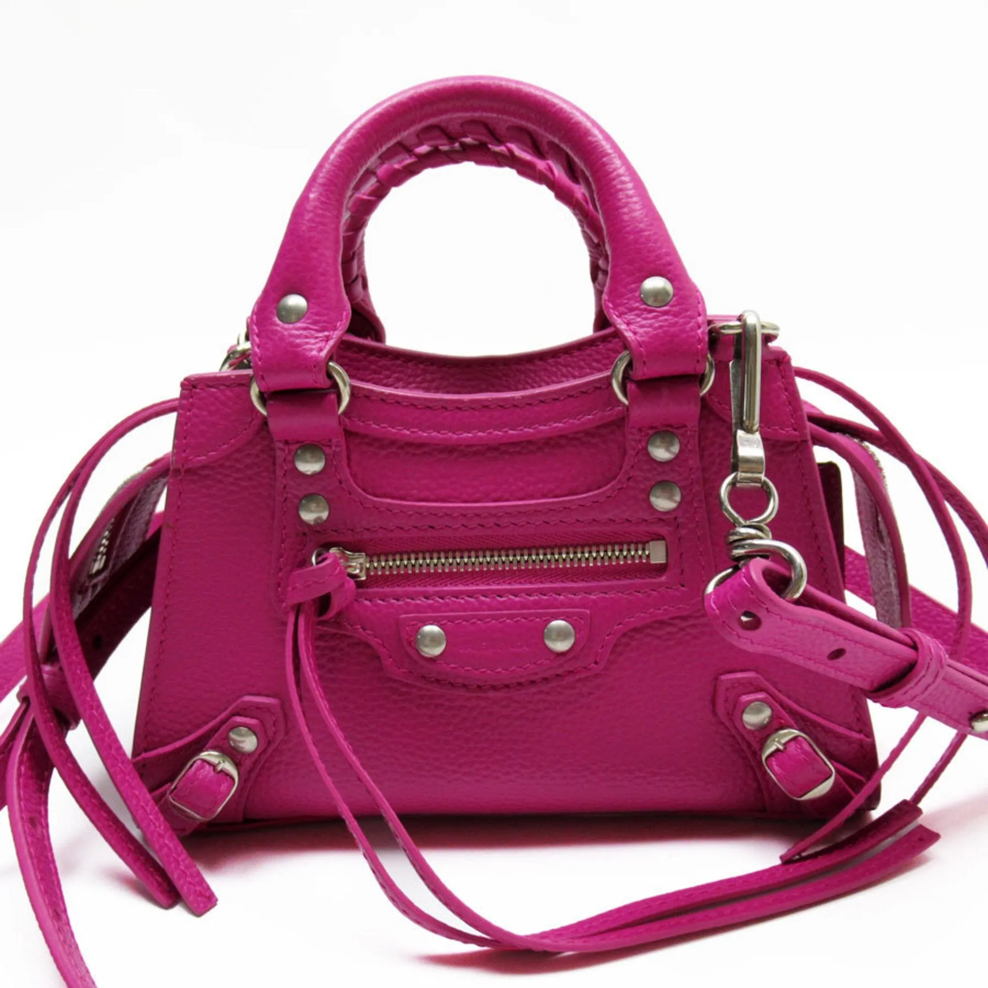 Balenciaga City nano Pink Leather Bag