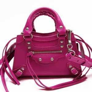 Balenciaga City nano Pink Leather Bag