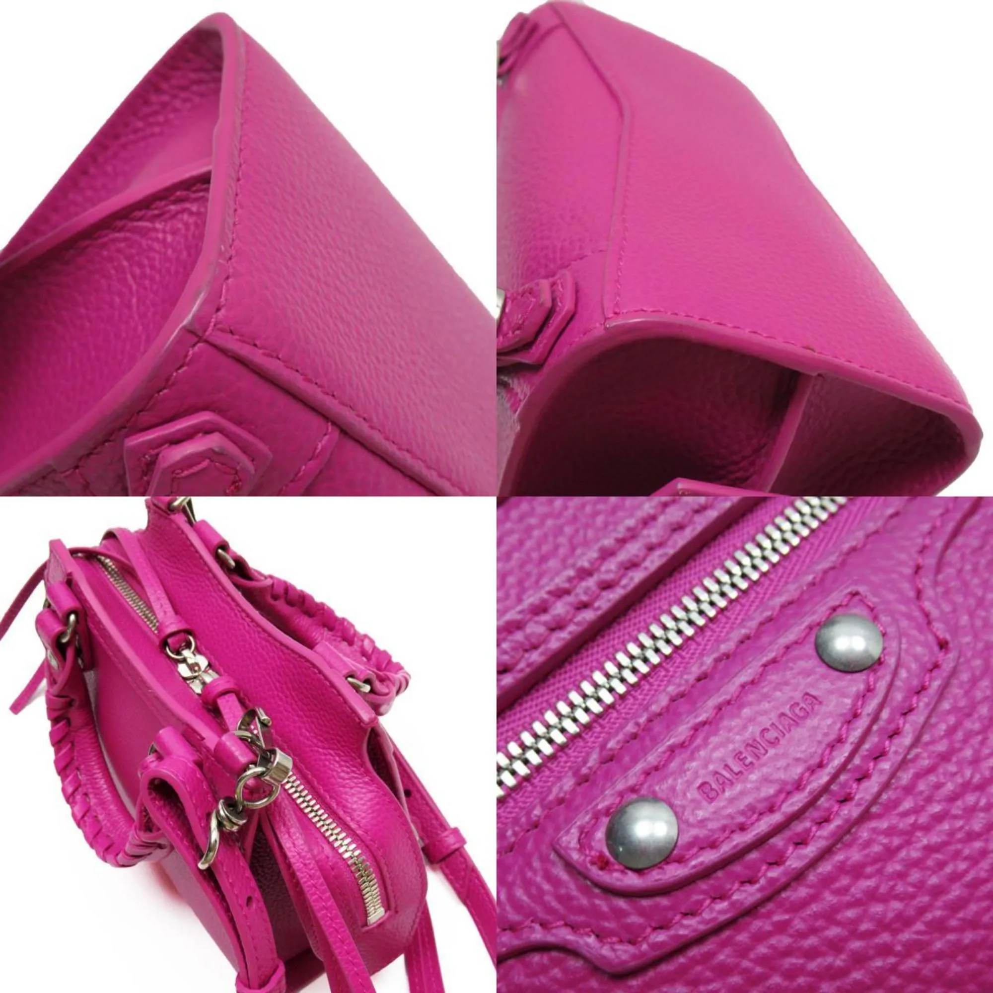 Balenciaga City nano Pink Leather Bag