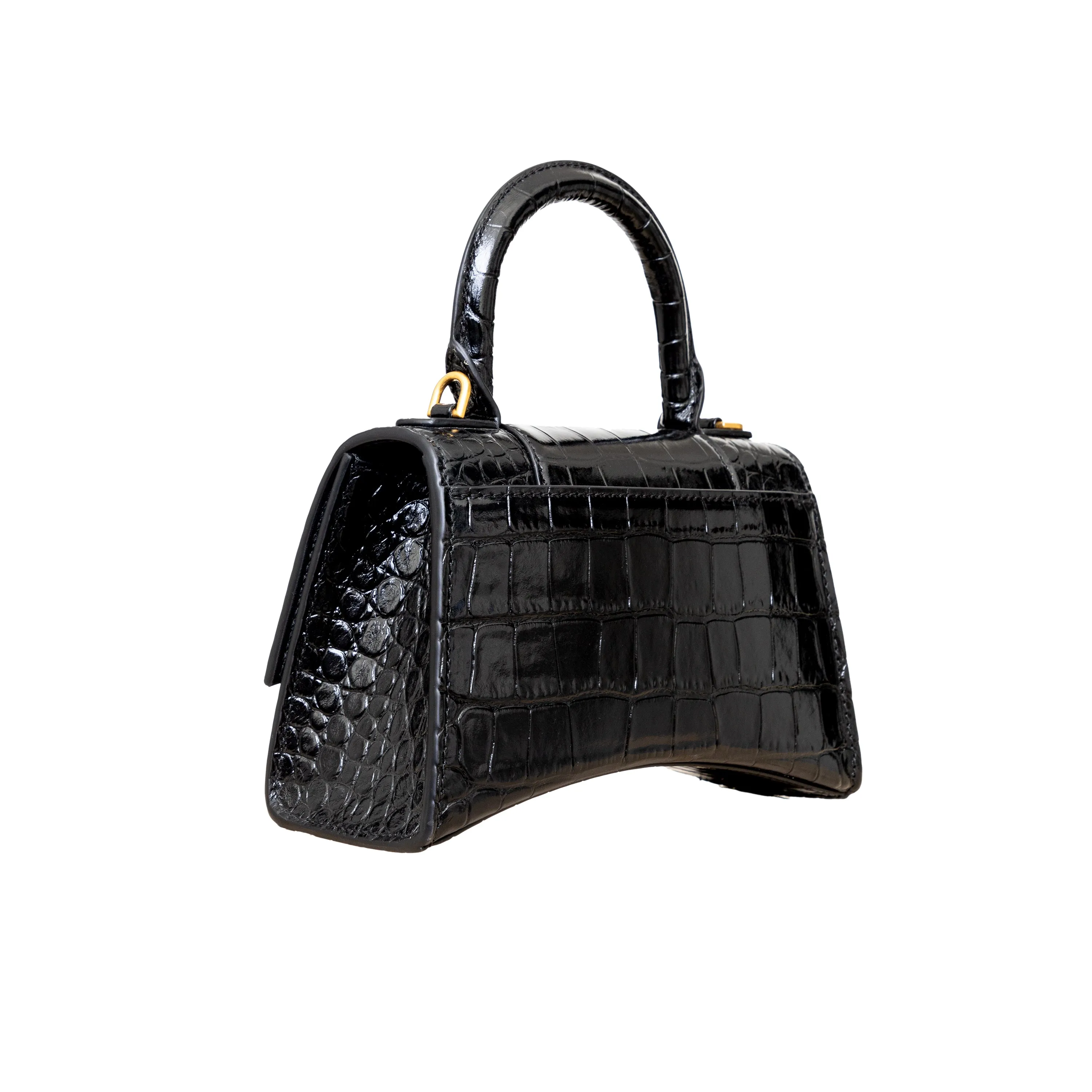 Balenciaga Crocodile Embossed Hourglass XS Bag - '20s