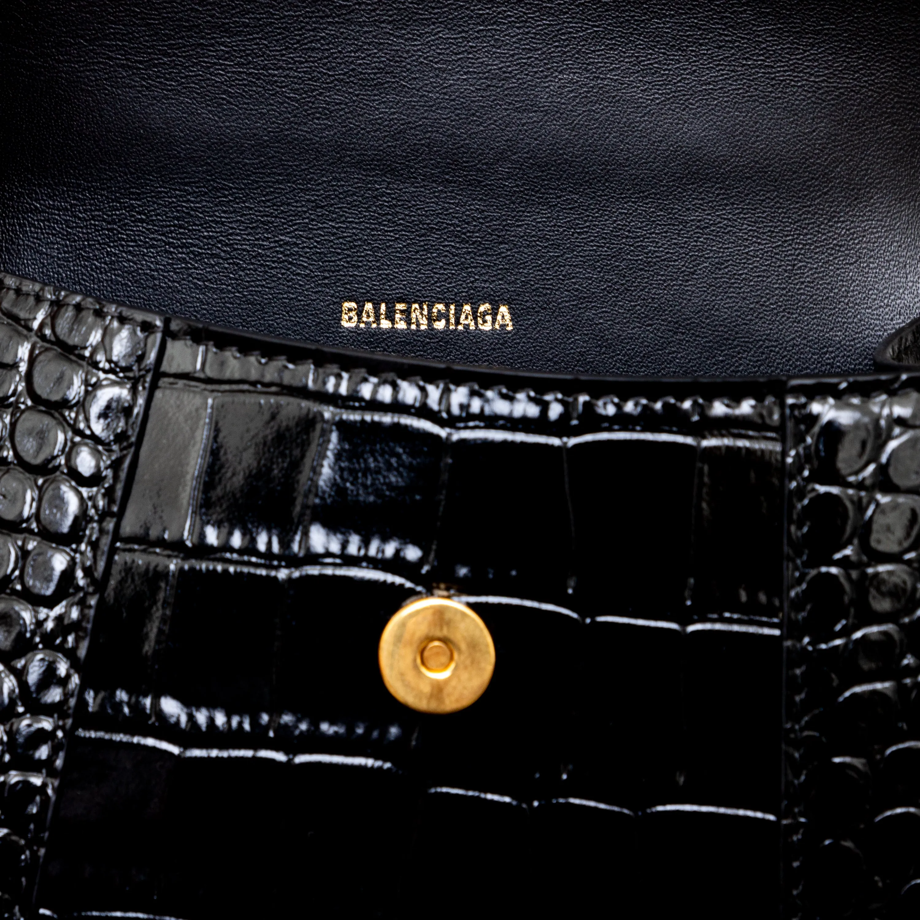 Balenciaga Crocodile Embossed Hourglass XS Bag - '20s