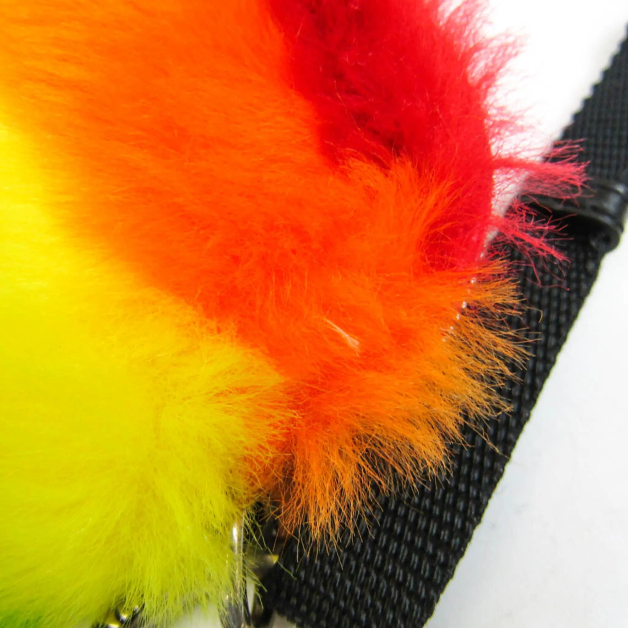 Balenciaga Heart-shaped Multicolour Fur Bag