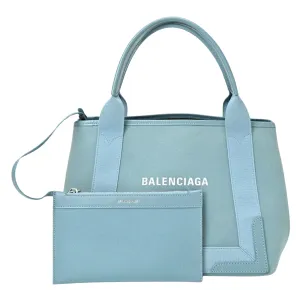 Balenciaga Navy Cabas Blue Canvas Bag