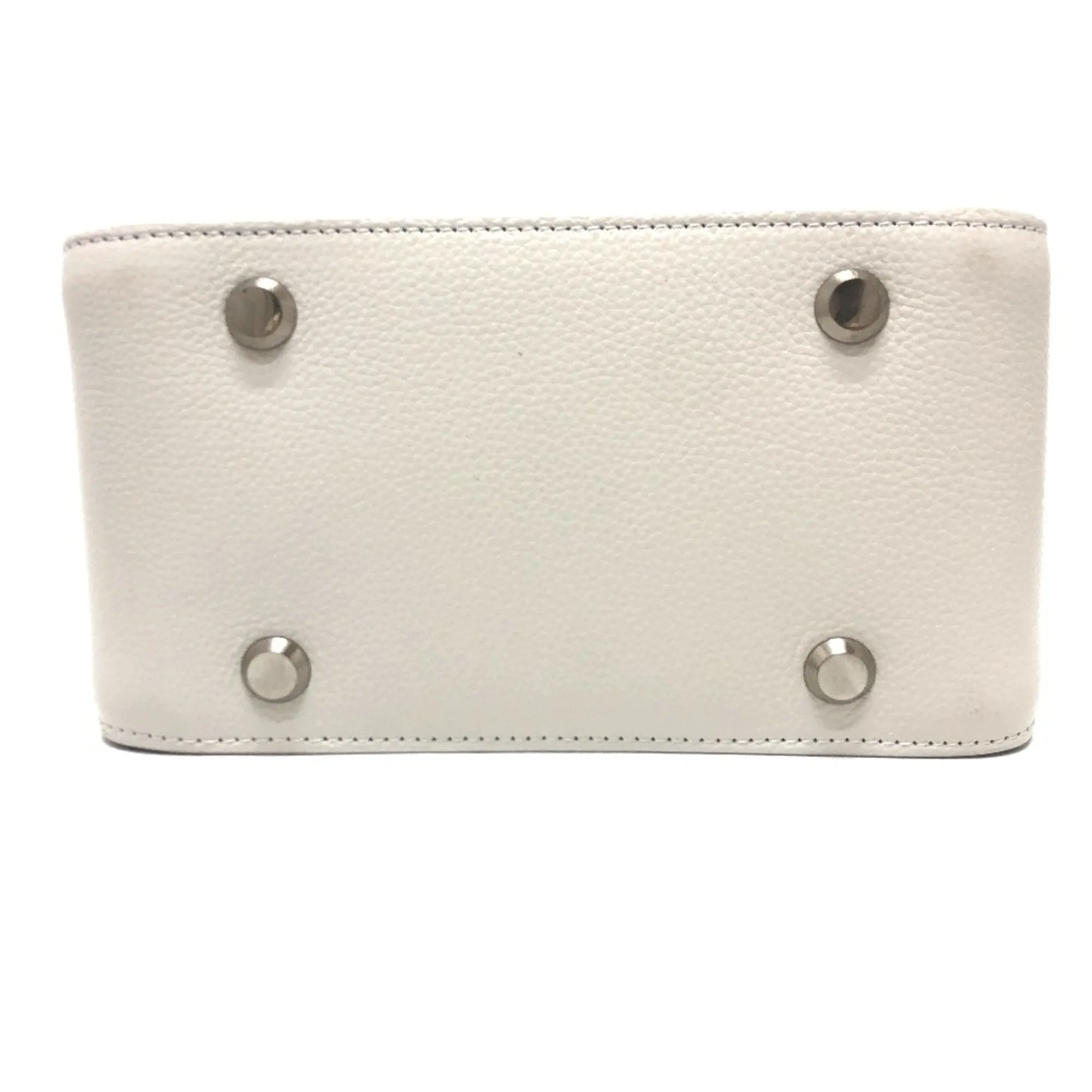 Balenciaga North South White Leather Bag