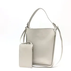 Balenciaga North South White Leather Bag