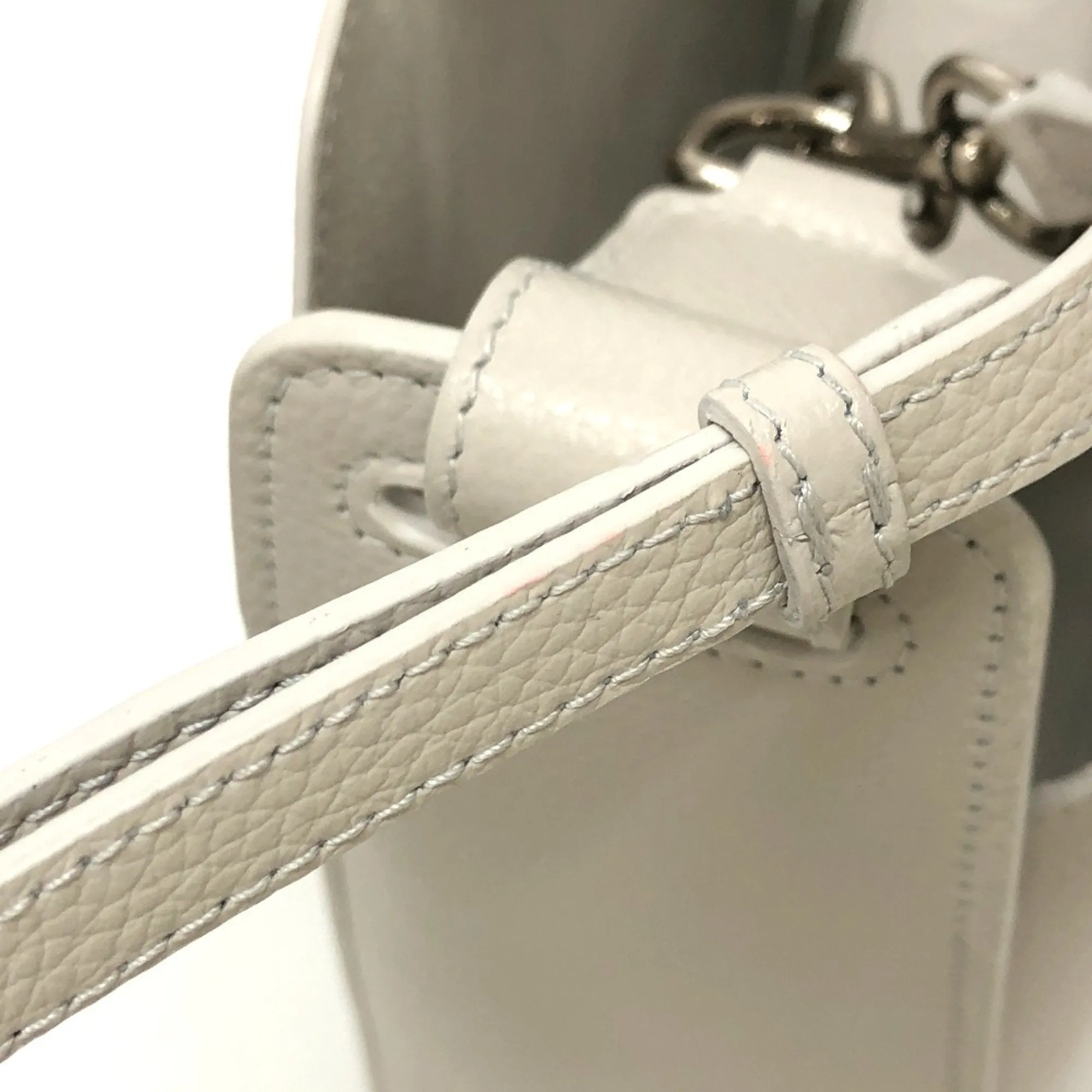 Balenciaga North South White Leather Bag