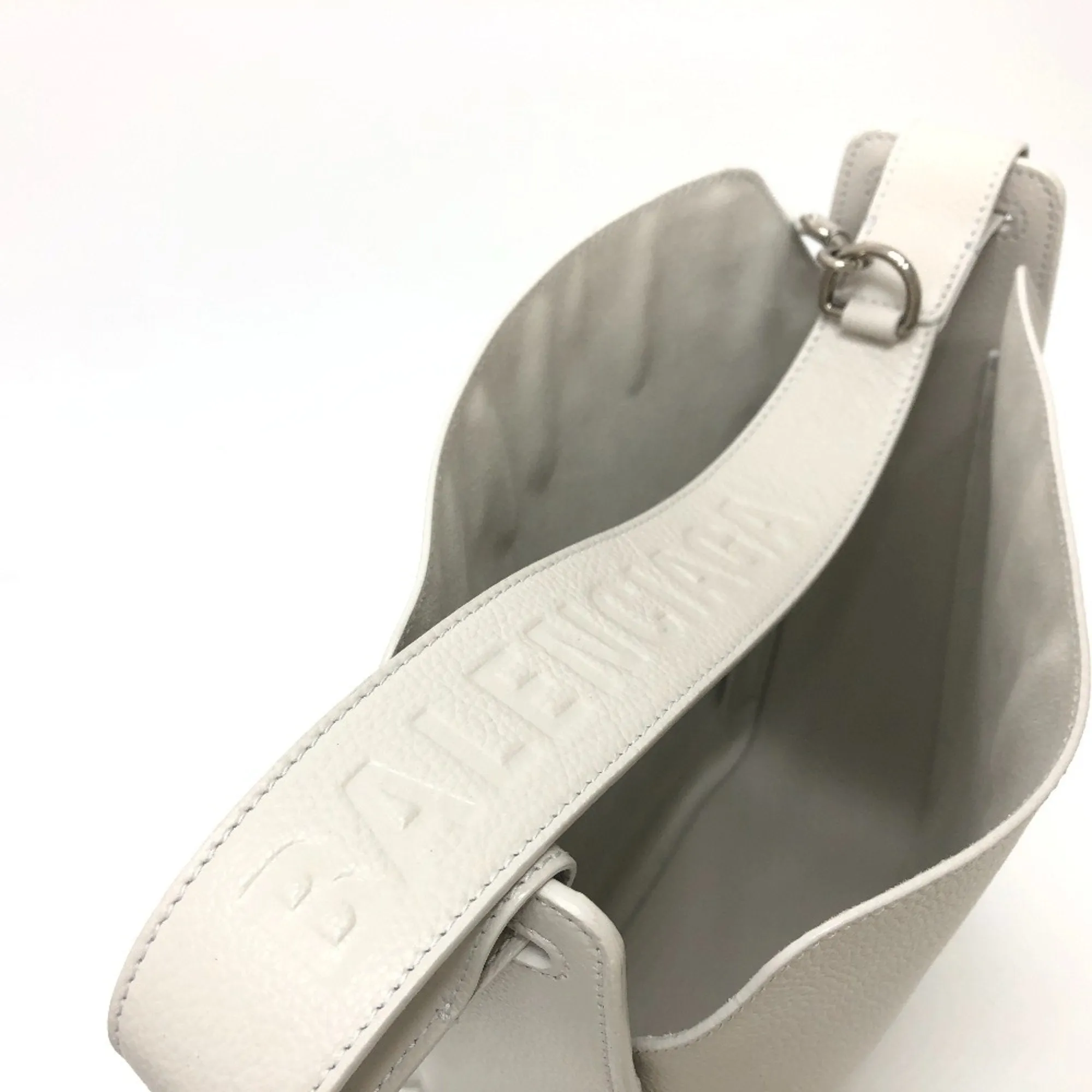 Balenciaga North South White Leather Bag