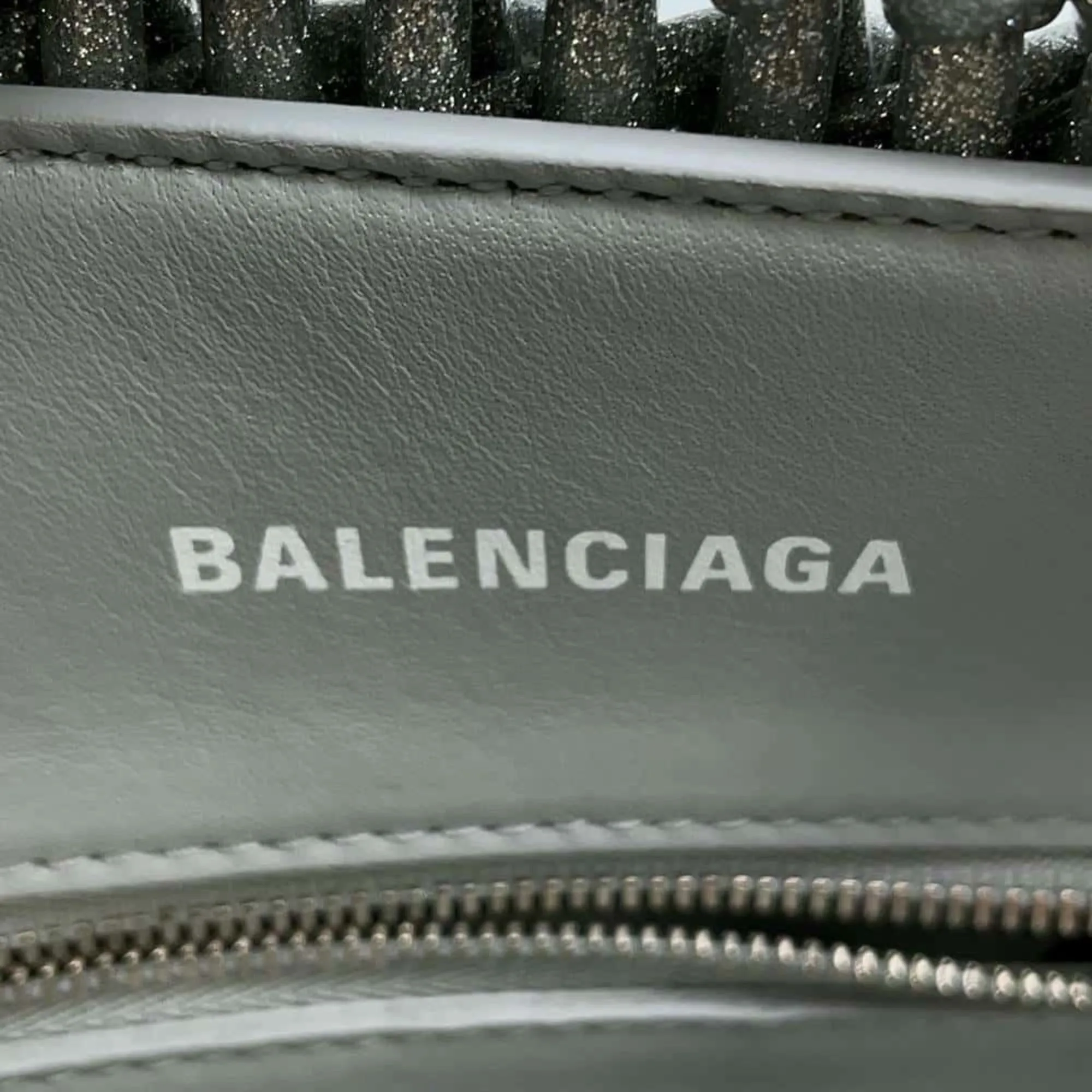 Balenciaga Silver Wicker Bag