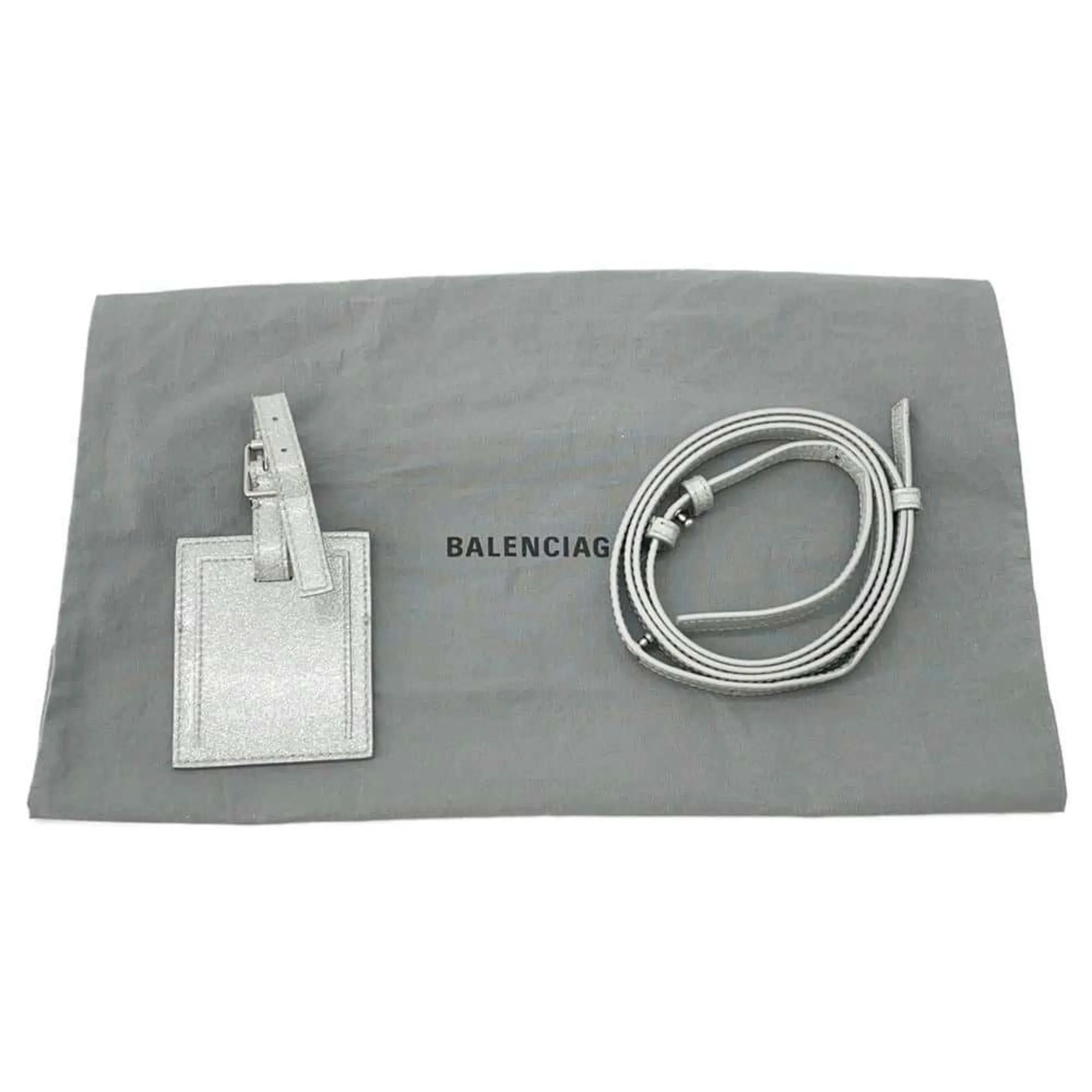 Balenciaga Silver Wicker Bag