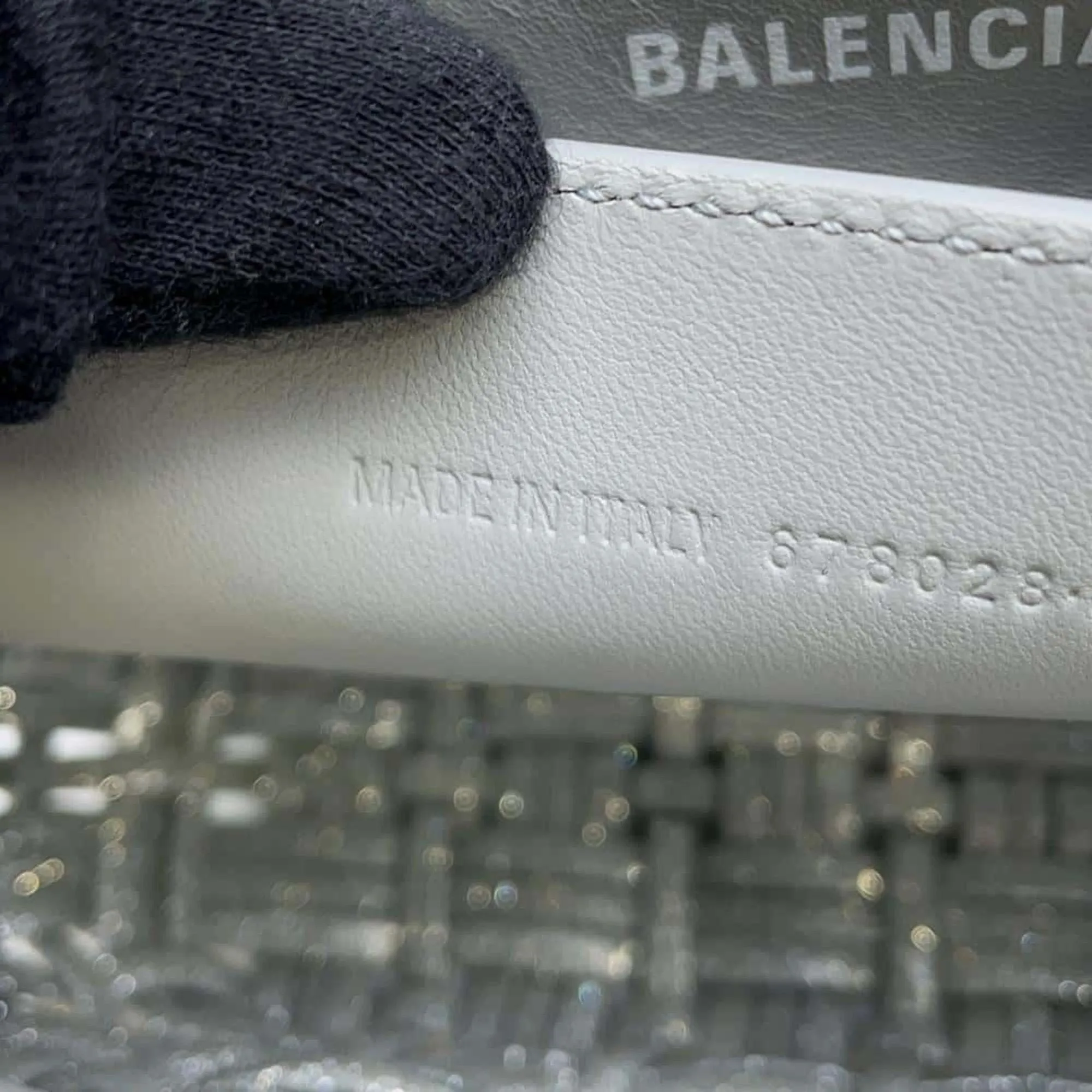 Balenciaga Silver Wicker Bag