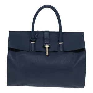 Balenciaga Tube Navy Leather Bag