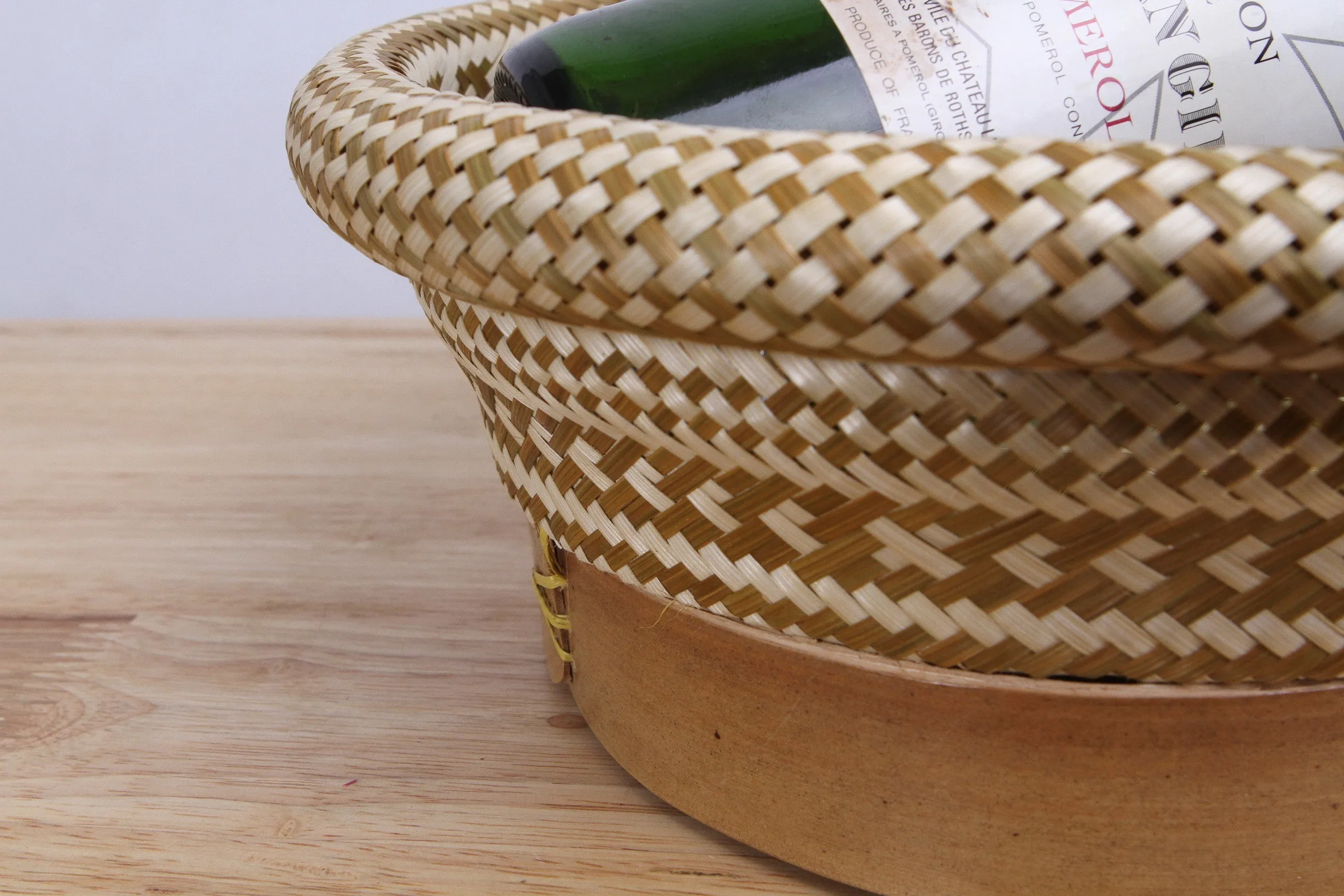 Bamboo wicker container