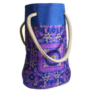 Barrel Shopping Bag Blue Alpana