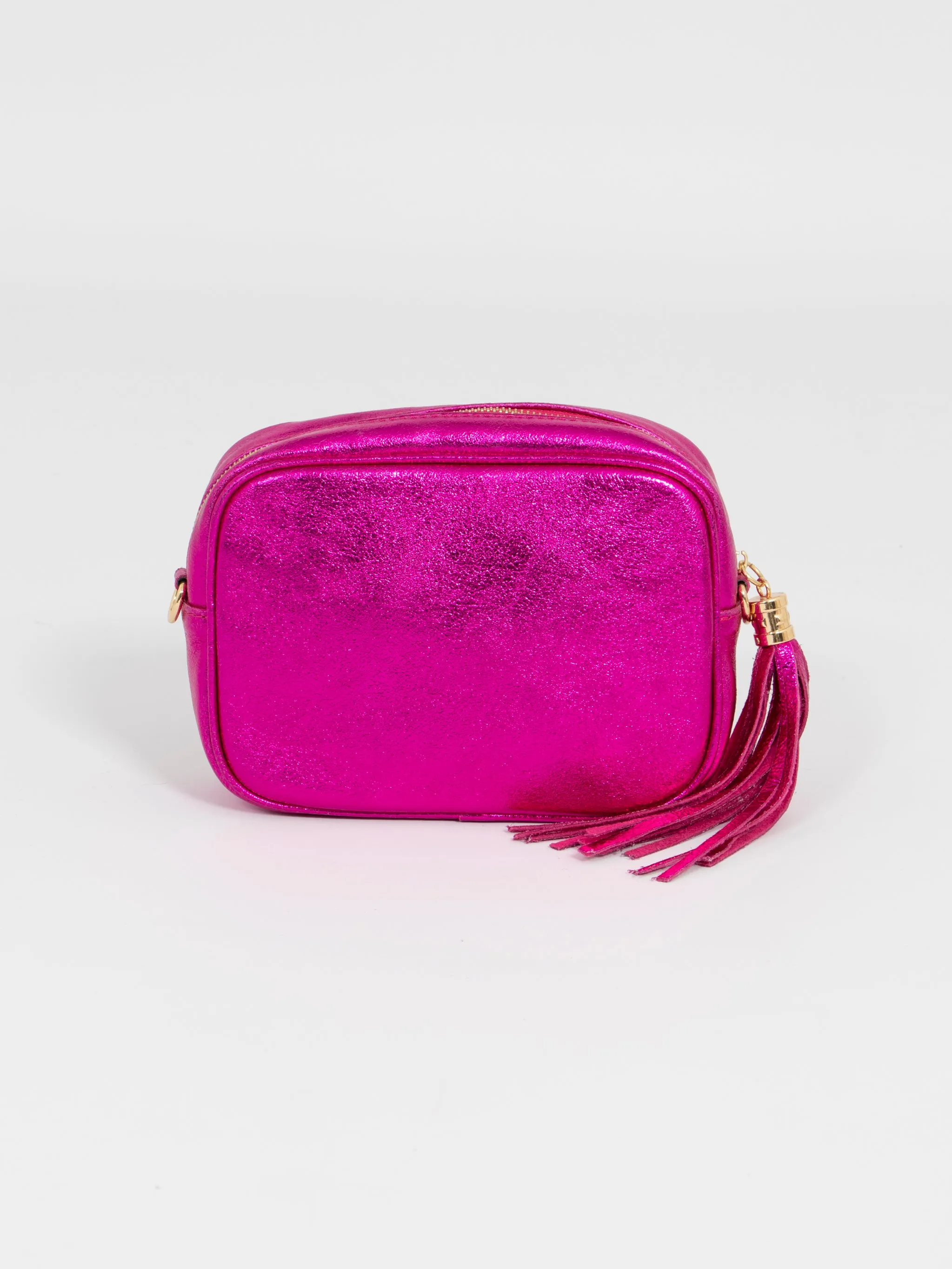 Beau Crossbody Bag - Raspberry, Metallic