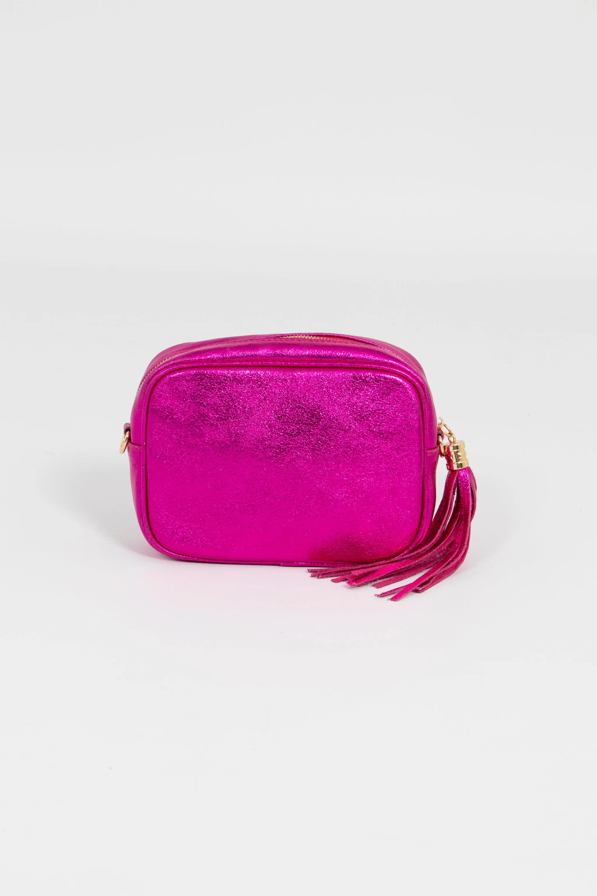 Beau Crossbody Bag - Raspberry, Metallic