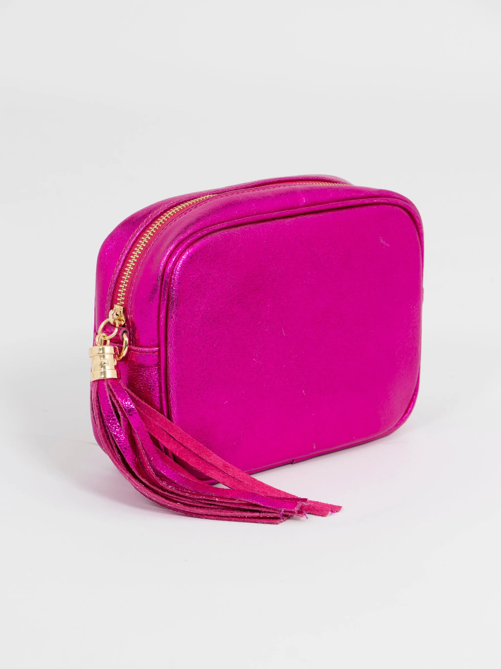 Beau Crossbody Bag - Raspberry, Metallic