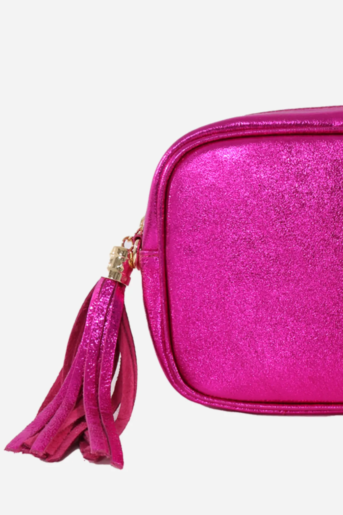 Beau Crossbody Bag - Raspberry, Metallic