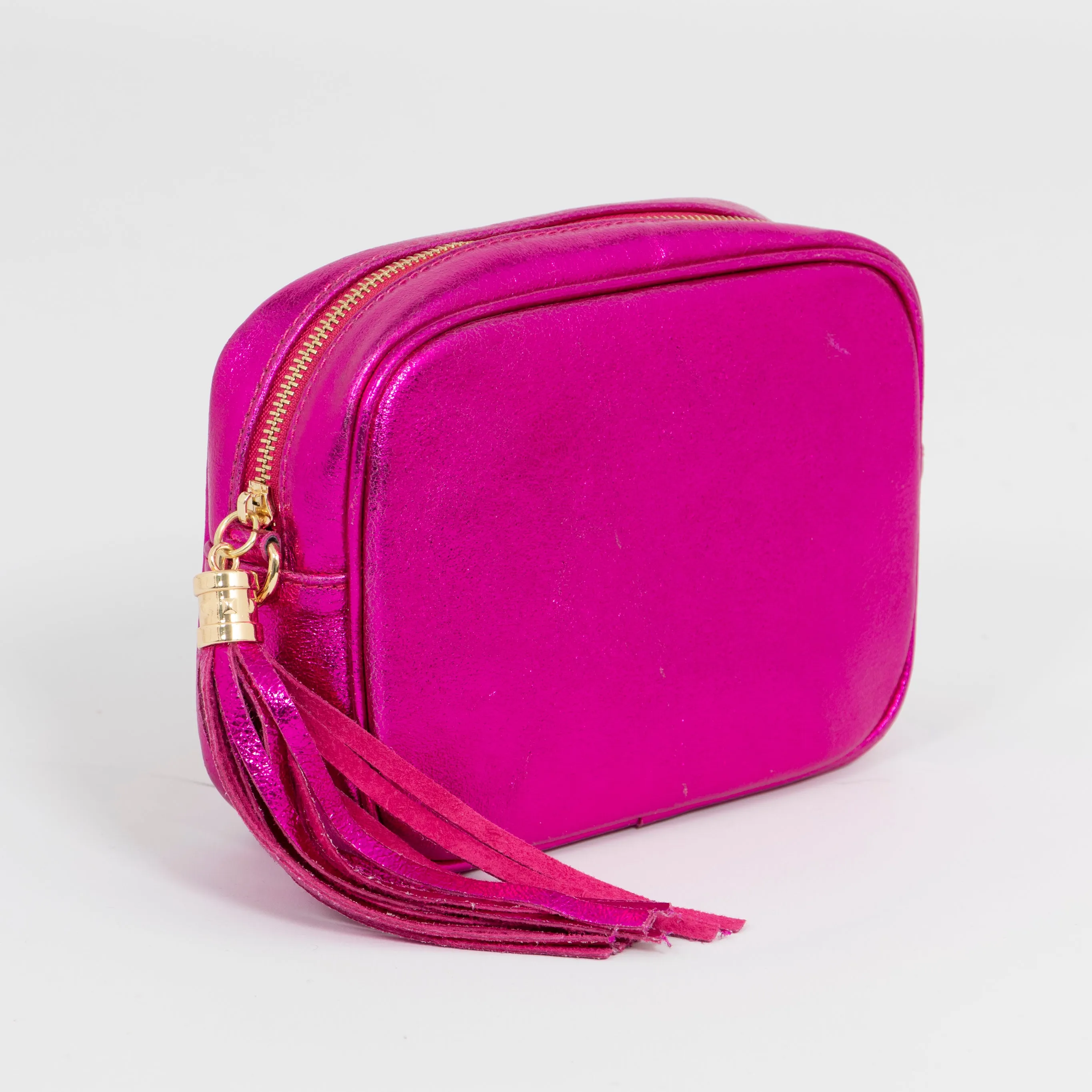 Beau Crossbody Bag - Raspberry, Metallic