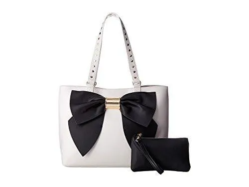 Betsey Johnson Bow Nanza Tote Black/Cream Handbag