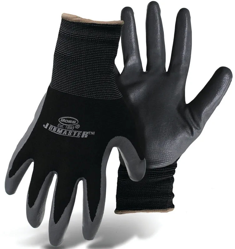 Boss GRIP Series 8422M Gloves, M, Knit Wrist Cuff, Latex Coating, Cotton/Polyester/Rubber Glove, Blue/Gray :PR: QUANTITY: 1